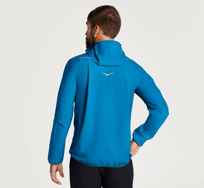 hombres 0LP0D667 chaqueta impermeable ultraligera Hoka diva azul