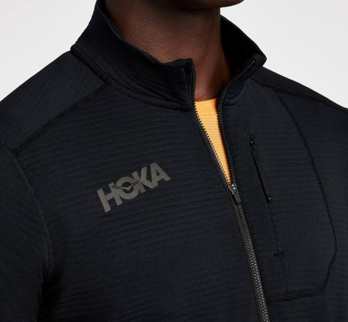 hombres 0LP0D636 1/2 cremallera Hoka negro