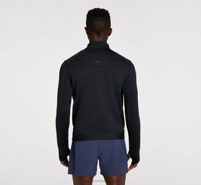 hombres 0LP0D636 1/2 cremallera Hoka negro