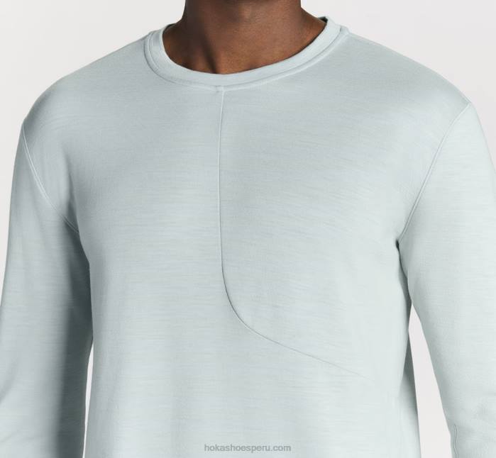 hombres 0LP0D640 mezcla de merino manga larga Hoka flujo de hielo