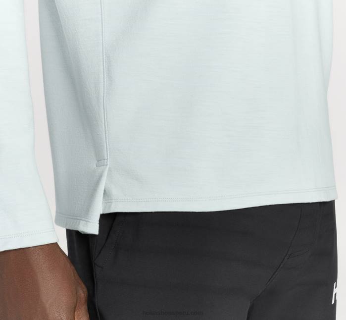 hombres 0LP0D640 mezcla de merino manga larga Hoka flujo de hielo