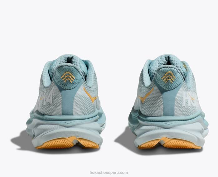 hombres 0LP0D411 clifton 9 Hoka nube azul/flujo de hielo