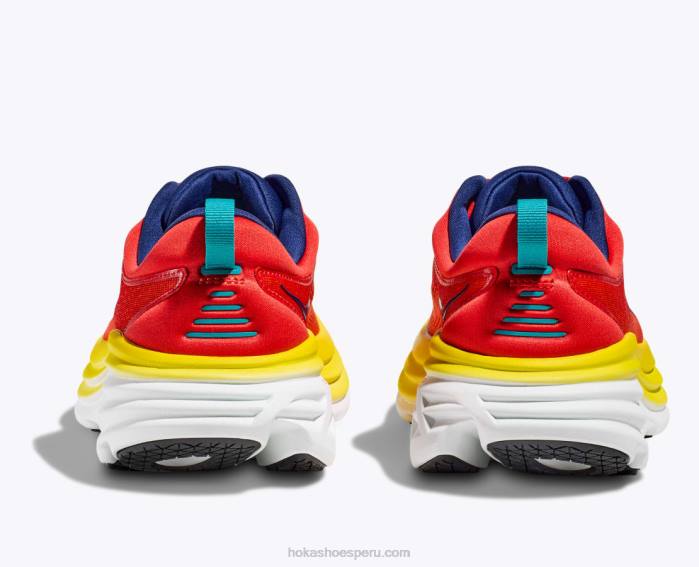 hombres 0LP0D415 bondi 8 Hoka alerta roja/llama