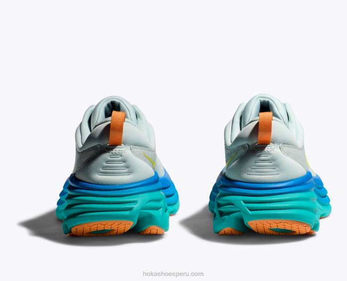 hombres 0LP0D419 bondi 8 Hoka flujo de hielo/un poco de azul