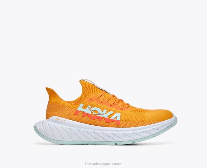 hombres 0LP0D456 carbono x 3 Hoka amarillo radiante/camelia