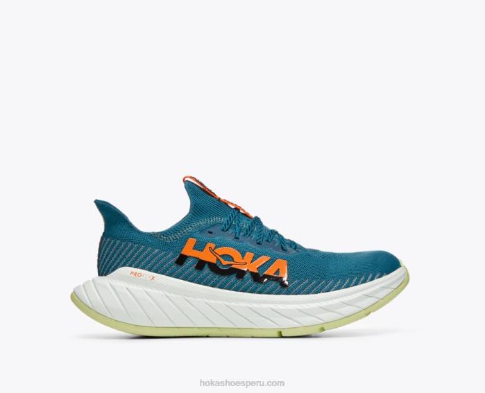 hombres 0LP0D460 carbono x 3 Hoka azul coral/negro