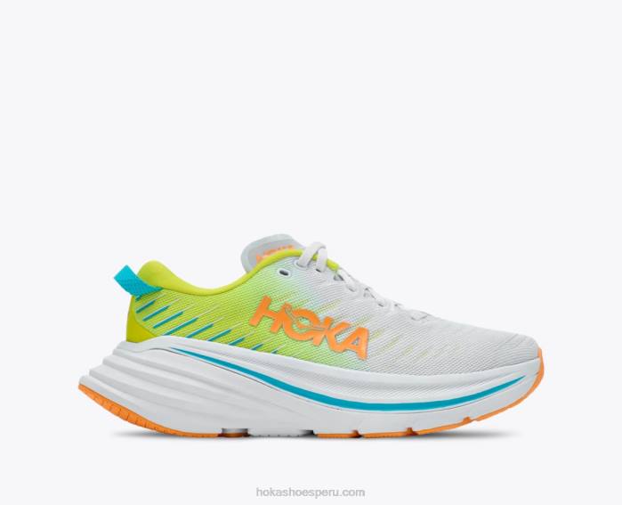 hombres 0LP0D466 bondi x Hoka blanco/onagra