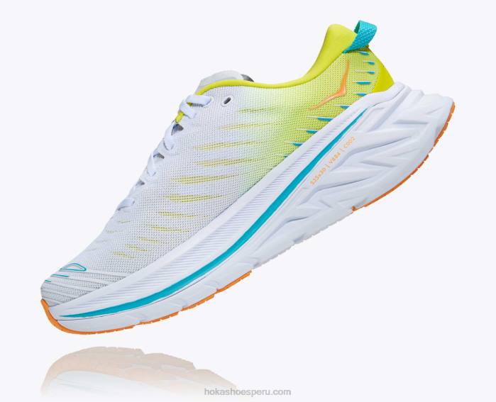 hombres 0LP0D466 bondi x Hoka blanco/onagra