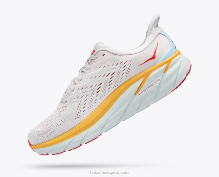 hombres 0LP0D477 8 Hoka nube nimbus/blanco de blanc