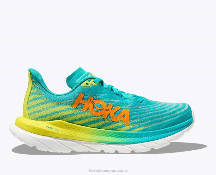 hombres 0LP0D558 Mach 5 Hoka blanco/azul marino