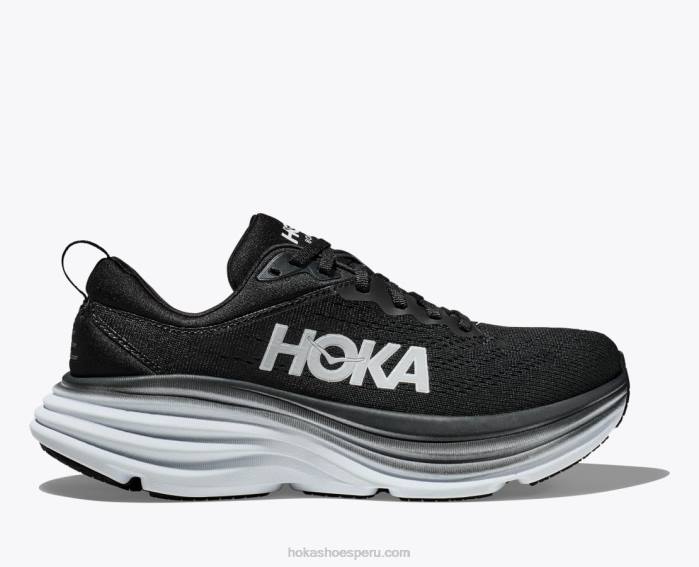 hombres 0LP0D616 bondi 8 Hoka blanco negro