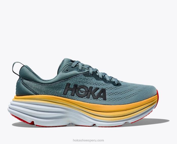 hombres 0LP0D618 bondi 8 Hoka duende azul/primavera de montaña