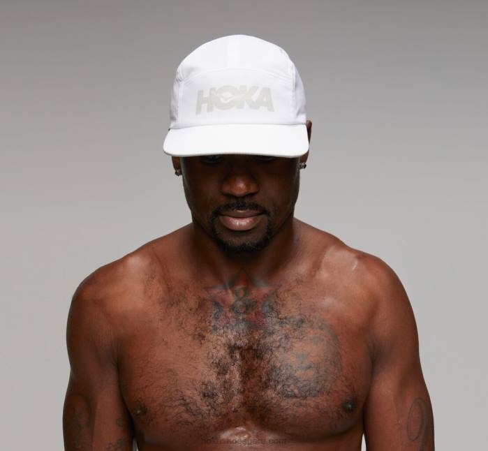 mujer 0LP0D396 sombrero de rendimiento Hoka blanco/gris frío