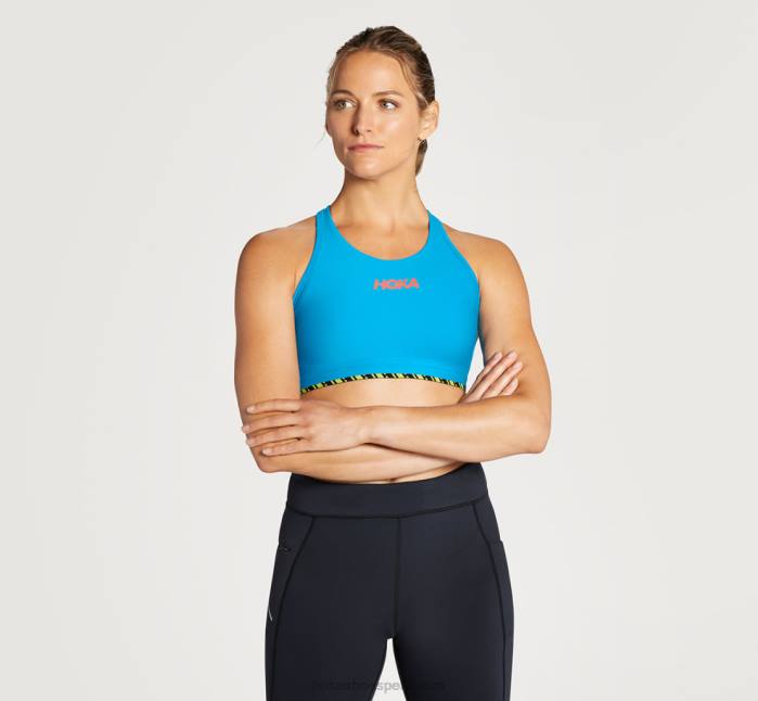 mujer 0LP0D331 sujetador deportivo hupana Hoka azul ibiza