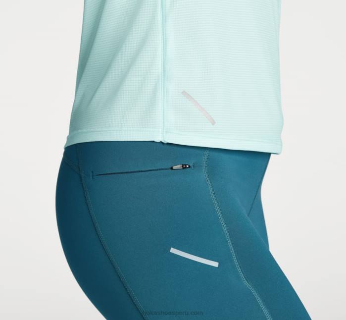 mujer 0LP0D353 deslizamiento de manga corta Hoka vidrio azul