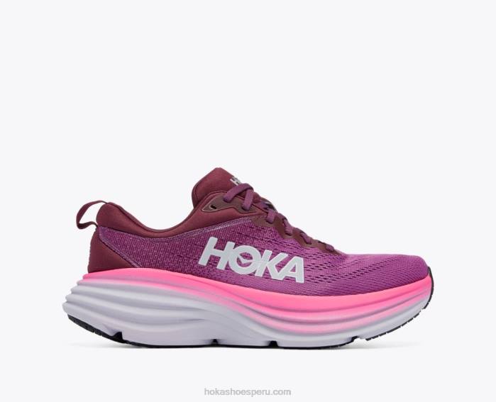 mujer 0LP0D15 bondi 8 Hoka vino de uva/beauberryberry
