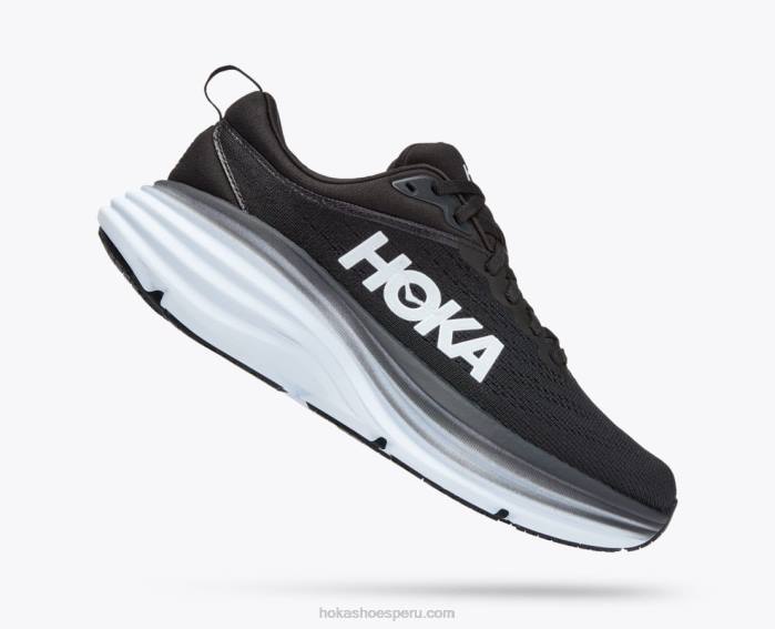 mujer 0LP0D247 bondi 8 Hoka blanco negro