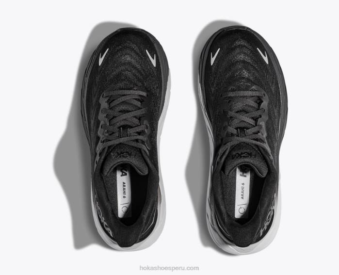 mujer 0LP0D252 arahi 6 Hoka blanco negro