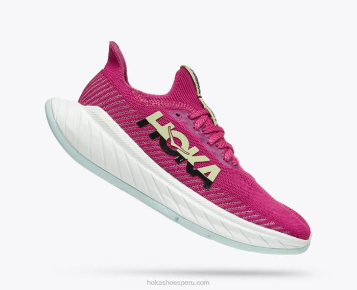 mujer 0LP0D45 carbono x 3 Hoka festival fucsia/negro