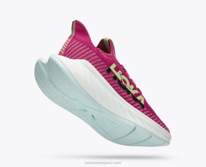 mujer 0LP0D45 carbono x 3 Hoka festival fucsia/negro