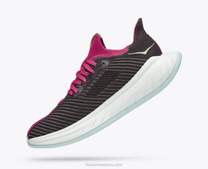 mujer 0LP0D45 carbono x 3 Hoka festival fucsia/negro