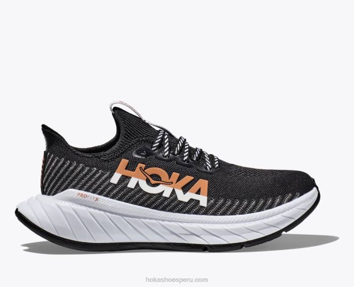 mujer 0LP0D48 carbono x 3 Hoka blanco negro