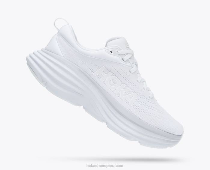 mujer 0LP0D684 bondi 8 Hoka blanco