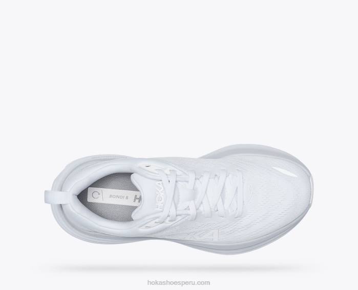 mujer 0LP0D684 bondi 8 Hoka blanco