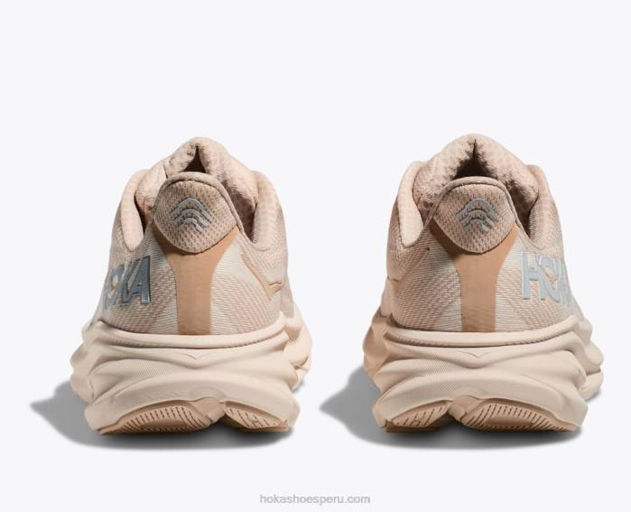 mujer 0LP0D6 clifton 9 Hoka arena movediza / ponche de huevo