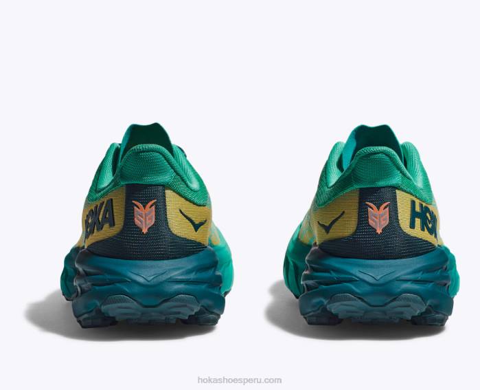 mujer 0LP0D103 cabra rápida 5 Hoka verde azulado profundo/jardín de agua