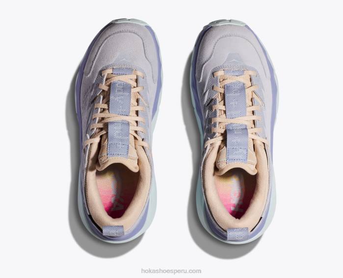 mujer 0LP0D111 kaha baja gtx Hoka hielo ártico/impresión púrpura