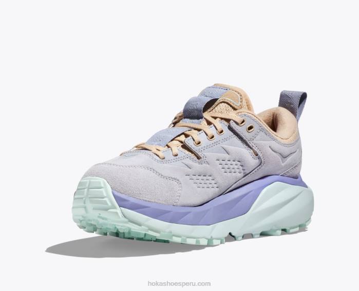 mujer 0LP0D111 kaha baja gtx Hoka hielo ártico/impresión púrpura