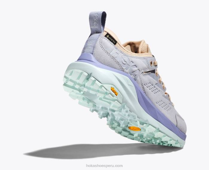 mujer 0LP0D111 kaha baja gtx Hoka hielo ártico/impresión púrpura