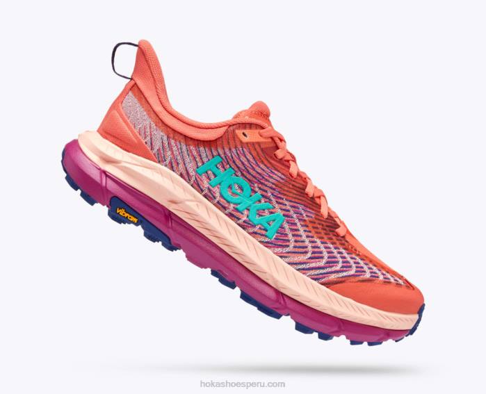 mujer 0LP0D114 mafate velocidad 4 Hoka parfait de camelia/melocotón