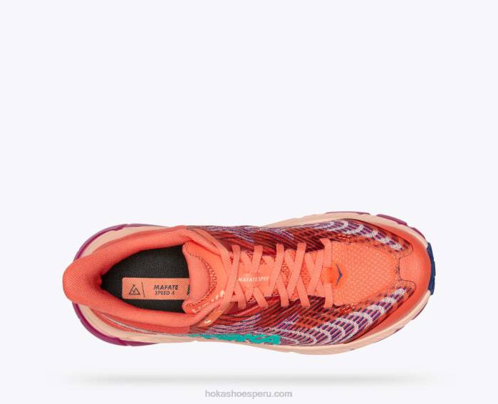 mujer 0LP0D114 mafate velocidad 4 Hoka parfait de camelia/melocotón