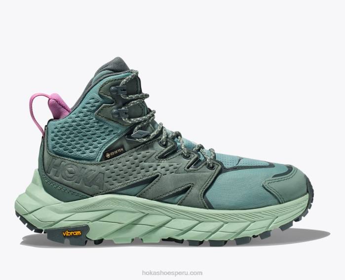 mujer 0LP0D165 anacapa mid gtx Hoka enrejado/verde niebla