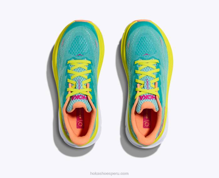 niños 0LP0D675 clifton 9 Hoka cerámica/onagra